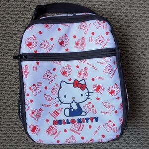 Hello Kitty Lunch Bag with Red Accents. White / Red. In Like New Condition.